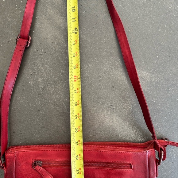 Braided Leather Crossbody Bag Purse Casual Genuine Leather 11” x 11” Red… - Picture 11 of 15